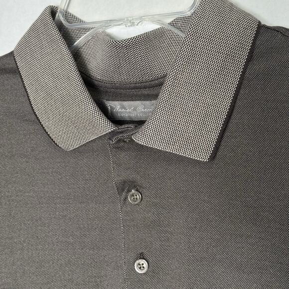 Daniel Cremieux Signature Collection Mens Polo Shirt Brown Textured XL - Picture 4 of 8